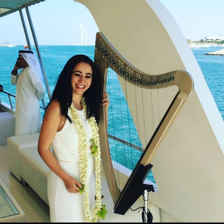 LS Harpist Gae events Dubai UAE 2