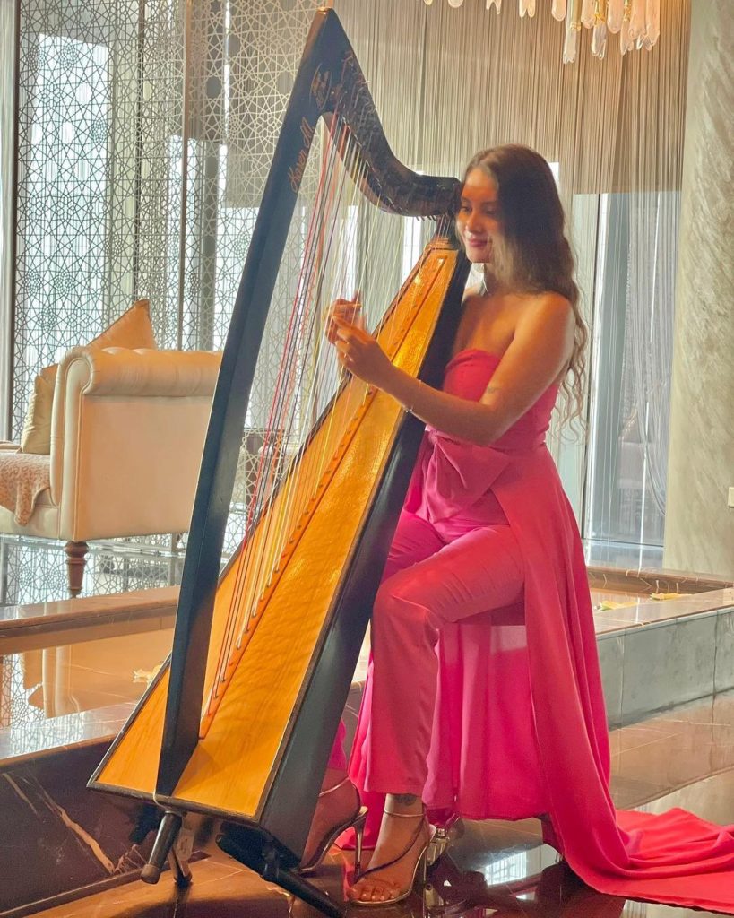 KM Harpist GAE events dubai UAE 2