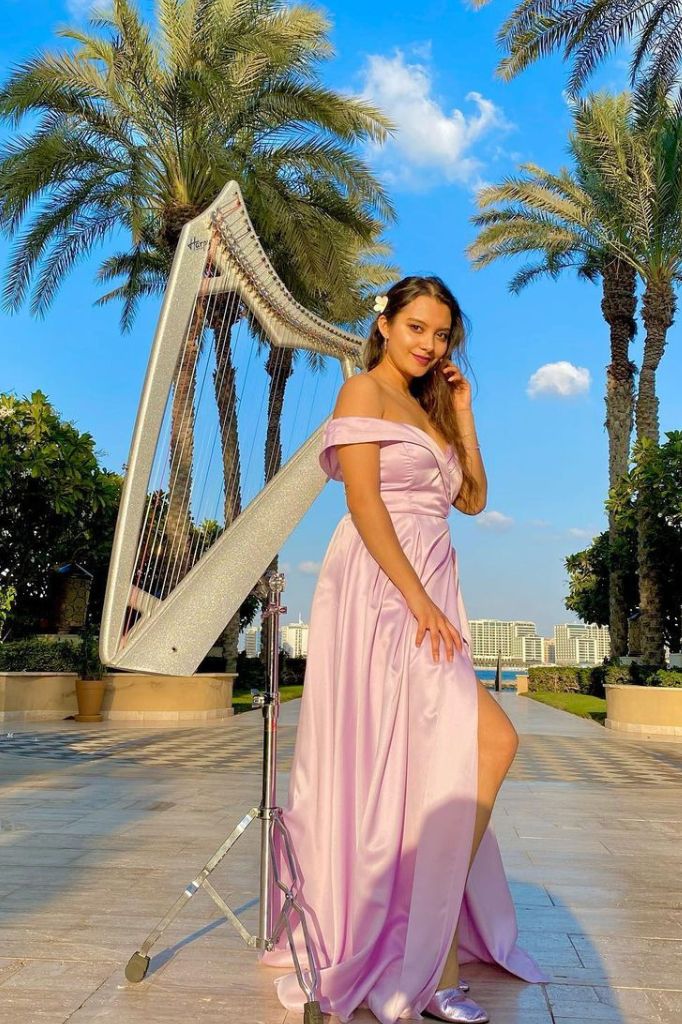KM Harpist GAE events dubai UAE 6
