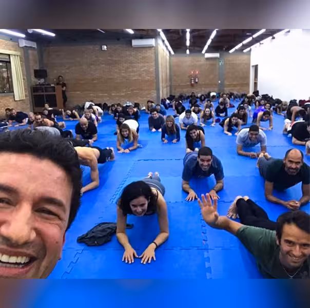 Pilates class session