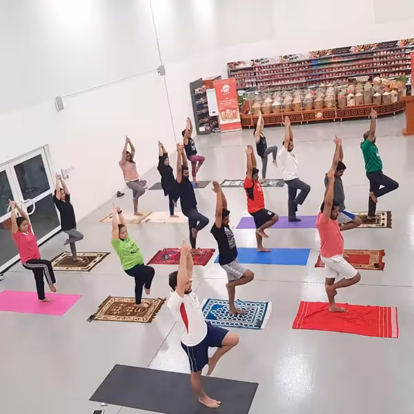 Yoga meditation session